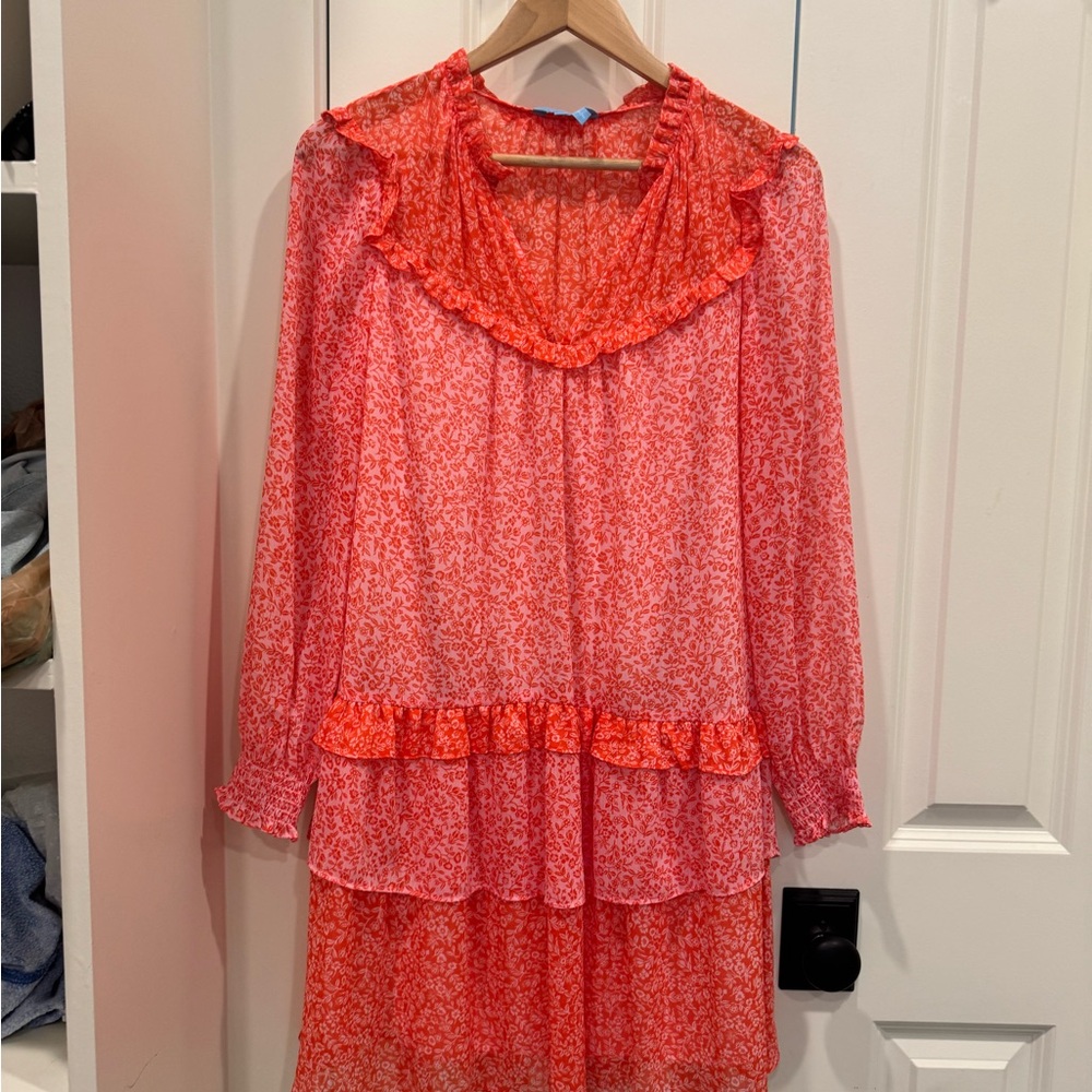 Draper James Vibrant Red Floral Dress